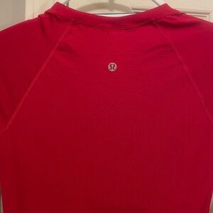 dark red lulu swiftly tech long sleeve